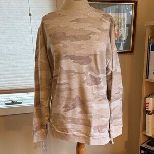 Beige Camo Lightweight Sweatshirt